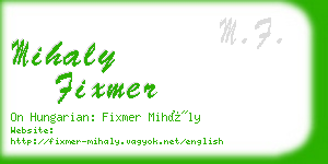 mihaly fixmer business card